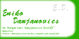 eniko damjanovics business card